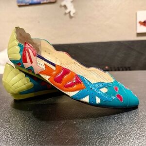 Vintage Colorful Leather Fish Women's Flats